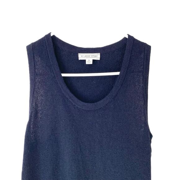 St. John Sport Fine Mesh Knit Racer Back Sweater Dress size small - Picture 2 of 6